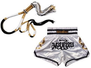 Mongkol Prajead set med Muay Thai Shorts: 143-Vit