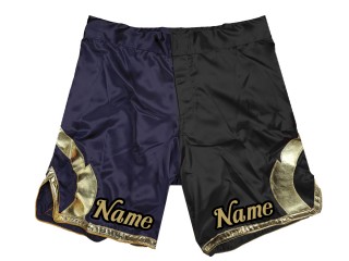 Anpassa MMA-shorts lägg till namn eller logotyp: Marin-svart