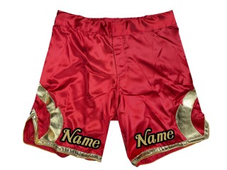 Anpassa MMA-shorts lägg till namn eller logotyp: Röd