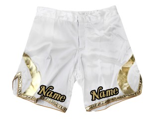 Anpassa MMA-shorts lägg till namn eller logotyp: Vit