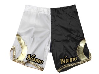 Personlig MMA shorts : Vit-Svart