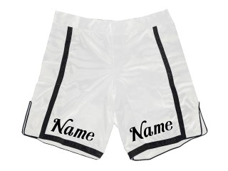 Personlig MMA shorts : White-Black
