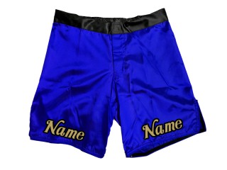 Anpassade MMA-shorts med namn eller logotyp: Blå