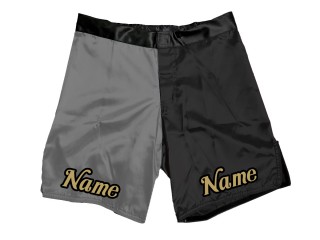 Personlig MMA shorts : Grå-svart