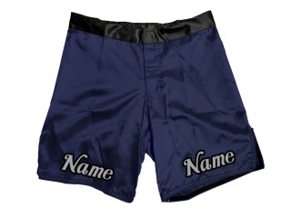 Anpassade MMA-shorts med namn eller logotyp: Marinblå