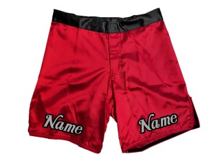 Anpassade MMA-shorts med namn eller logotyp: Röd