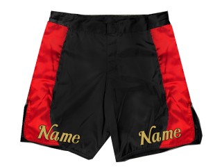 Personlig MMA shorts : Svart-Röd 