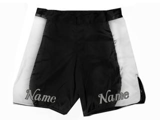 Personlig MMA shorts : Svart-Vit