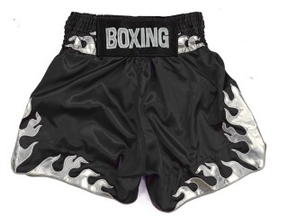 Personlig Boxningsshorts  : KNBSH-036-Svart silver