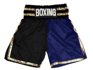 Personlig Boxing Shorts : KNBSH-039-Svart-Marinblå