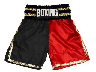 Personlig Boxningsshorts : KNBSH-039-Svart-Röd