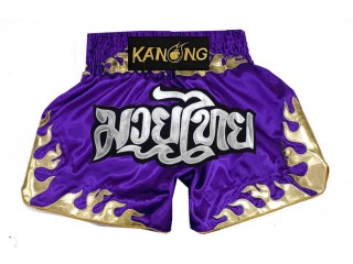 KANONG Muay Thai Shorts Sverige : KNS-145-Lila