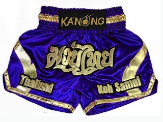 Personlig Thaiboxnings Shorts : KNSCUST-1201 Blå