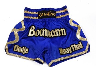 Personlig Thaiboxnings Shorts : KNSCUST-1213 Blå