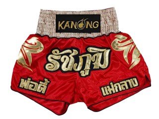 Personlig Muay Thai Shorts : KNSCUST-1223 Röd 