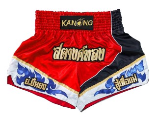 Personliga Muay Thai Shorts : KNSCUST-1231 Röd 