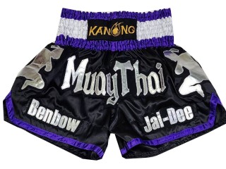 Personliga Muay Thai Shorts : KNSCUST-1235 Svart