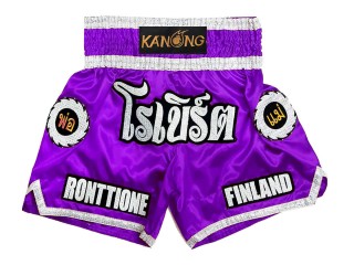 Personlig Muay Thai Shorts : KNSCUST-1242-Lila