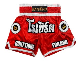Personlig Muay Thai Shorts : KNSCUST-1242-Röd