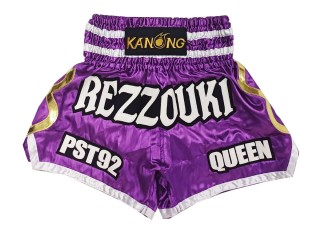 Personlig Thaiboxnings Shorts : KNSCUST-1250-Lila