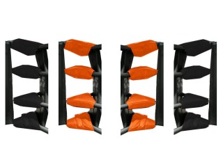 Tillbehör till boxningsringar - 16 x Wiresträckare (Turnbuckle) covers : Orange / Svart
