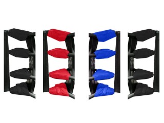 Tillbehör till boxningsringar - 16 x Wiresträckare (Turnbuckle) covers : Röd/Blå/Svart