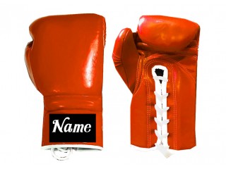 Anpassade boxningshandskar med snörning : Orange