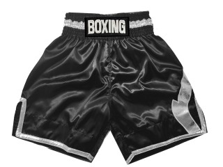 Designa egna Boxning Shorts : KNBSH-036-Svart-Silver