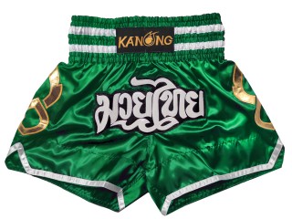 KANONG Muay Thai Shorts Sverige : KNS-143-Grön