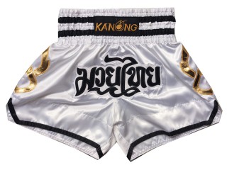 KANONG Muay Thai Shorts Sverige : KNS-143-Vit