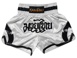 KANONG Muay Thai Shorts Sverige : KNS-144-Vit