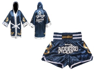 Personlig Muay Thai Boxningsrock + Muay Thai shorts: Set-143-Marin