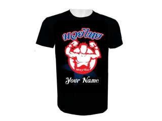 Lägg till namn Muay Thai Kick Boxing T-shirt : KNTSHCUST-003