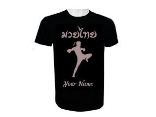 Lägg till namn Muay Thai Kick Boxing T-shirt : KNTSHCUST-015