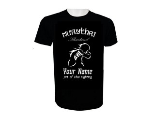 Lägg till namn Muay Thai Kick Boxing T-shirt : KNTSHCUST-018