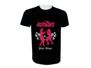 Lägg till namn Muay Thai Kick Boxing T-shirt : KNTSHCUSTWO-001