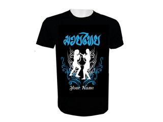 Lägg till namn Muay Thai Kick Boxing T-shirt : KNTSHCUSTWO-002