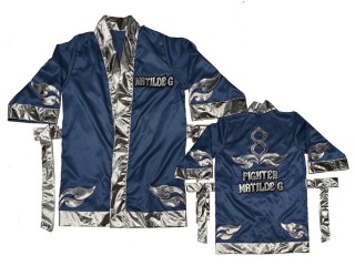 Kanong Muay Thai Boxningsrock  : KNFIRCUST-001-Marin-Silver