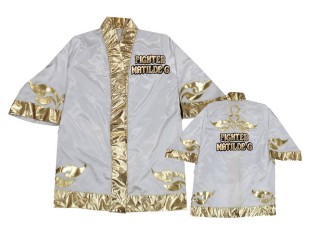 Kanong Muay Thai Boxningsrock  : KNFIRCUST-001-Vit