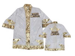 Kanong Muay Thai Fight Robe : KNFIRCUST-001-Vit