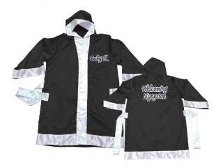 Kanong Muay Thai Fight Robe : KNFIRCUST-002-Svart