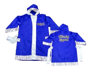 Kanong Muay Thai Fight Robe : KNFIRCUST-002-Blå