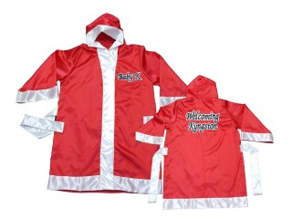 Kanong Muay Thai Boxningsrock : KNFIRCUST-002-Röd