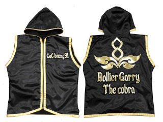 KANONG Muay Thai Gjorts / Hoodies : KNHODCUST-001-Svart-Guld