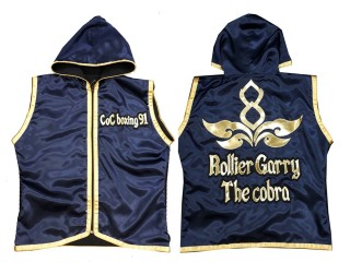 KANONG Muay Thai Gjorts / Hoodies : KNHODCUST-001-Marin-Guld