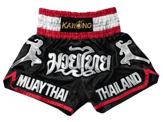 KANONG Muay Thai Shorts Sverige för barn : KNS-133-Svart