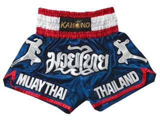 KANONG Muay Thai Shorts Sverige för barn : KNS-133-Marinblå