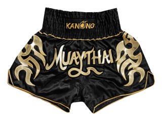 KANONG Muay Thai Shorts Sverige för barn : KNS-134-Svart