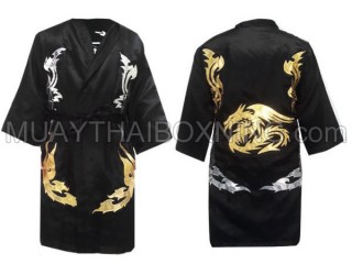 Kanong Muay Thai Fight Robe : Svart Drake