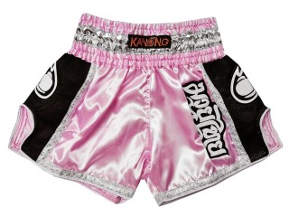 Retro Kanong Muay Thai Shorts för barn : KNSRTO-208-rosa